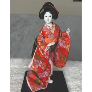 Vintage Japanese Geisha Doll Kimono Traditional Asian Collectible‎ Figurine